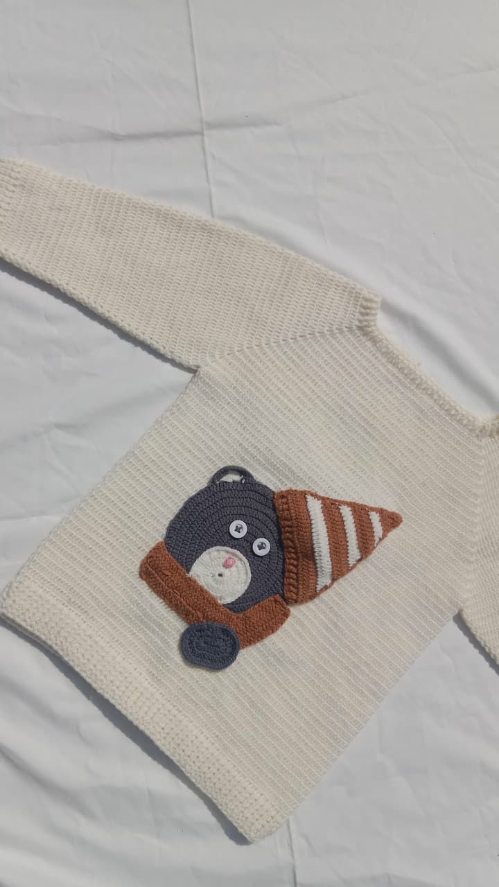 Close-up of crochet stitch patterns